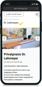 dr-lehmeyer.de Smartphone-Ansicht