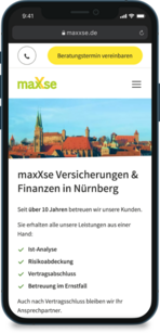 maxxse.de Smartphone-Ansicht