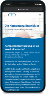 proceo.de Teaser Smartphone-Ansicht