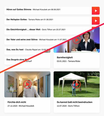 kirche-fuerth.de Ansicht der Audio und Video Predigten